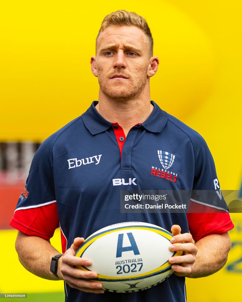 Australian Rugby Reece Reece Hodge of the Melbourne Rebels looks on during a Rugby Australia ...