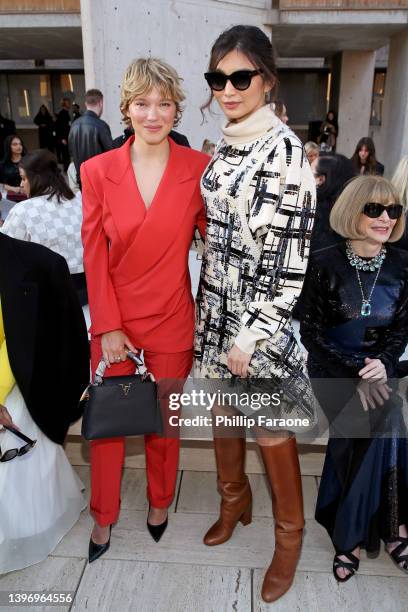 Léa Seydoux and Gemma Chan attend the Louis Vuitton's 2023 Cruise