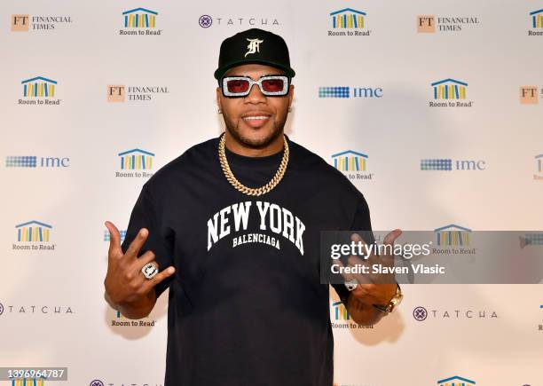 Flo Rida attends the Room to Read 2022 New York Gala at The Rainbow Room on May 12, 2022 in New York City.