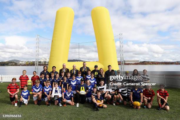 Former Wallabies captain Stirling Mortlock, Former Wallabies captain Stephen Moore, Louise Burrows of the Wallaroos, RUPA CEO and Classic Wallaby...