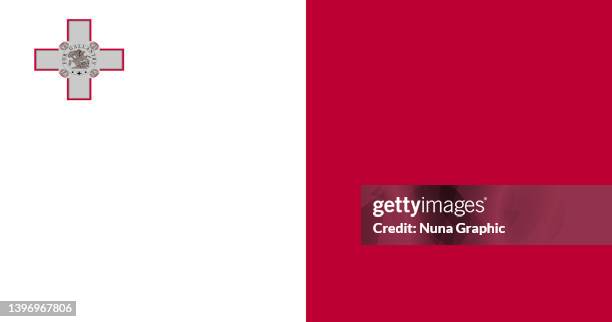 maltese flag - malta stock illustrations