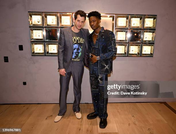 Mark Ronson and Lucky Daye attend the Audemars Piguet x Mark Ronson Listening Party at AP House New York on May 12, 2022 in New York City.