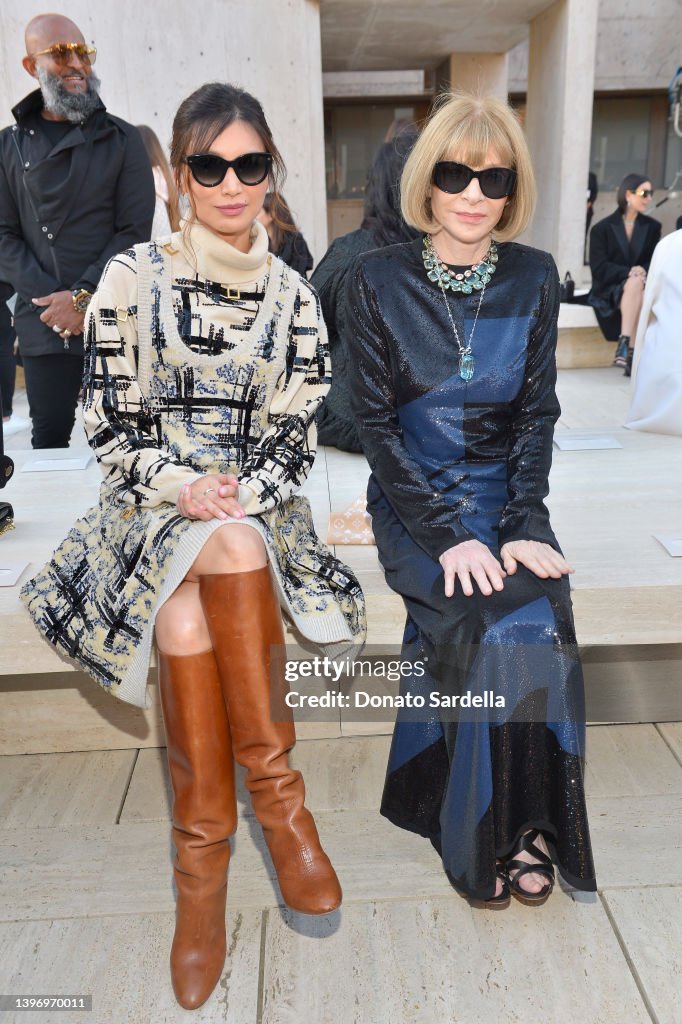 Gemma Chan and Anna Wintour attend Louis Vuitton's 2023 Cruise Show
