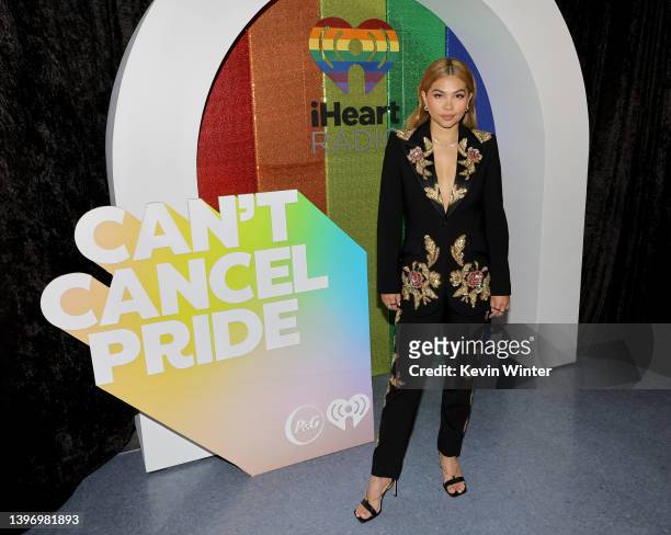 Hayley Kiyoko attends a taping of P&G & iHeartMedia's Can't Cancel Pride 2022 – PROUD and TOGETHER at iHeartRadio Theater on May 12, 2022 in Burbank,...