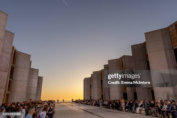 Models walk the runway at the Louis Vuitton 2023 Cruise Show on May 12, 2022 in San Diego, California.