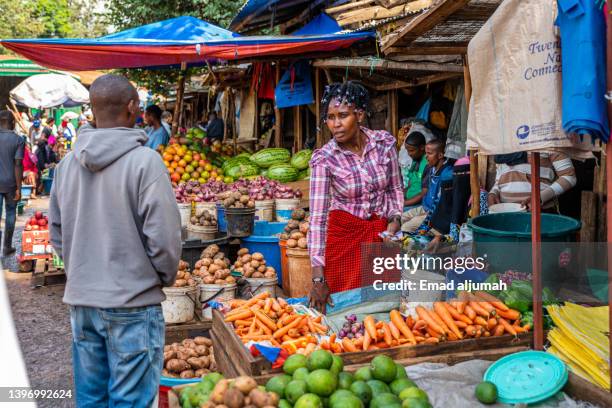 typical street scene in arusha, tanzania - arusha region stock pictures, royalty-free photos & images