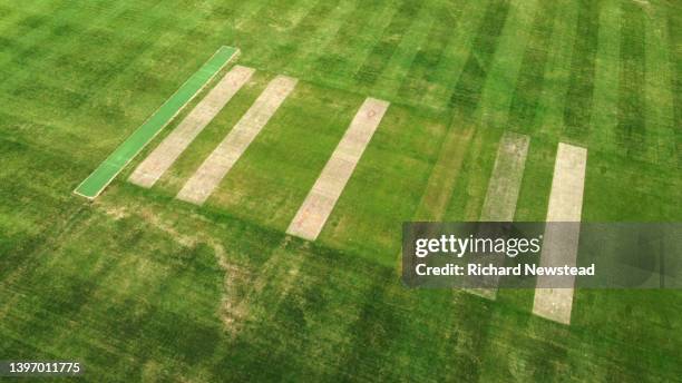 cricket field - cricket pitch stock pictures, royalty-free photos & images