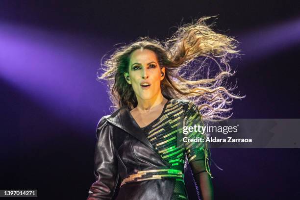 Singer Malu performs on stage at Wizink Center on May 12, 2022 in Madrid, Spain.