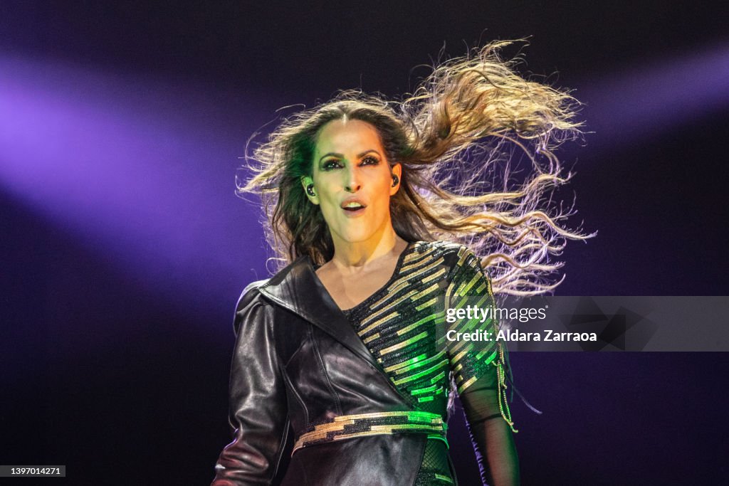 Malu Rapper Singer Malu performs on stage at Wizink Center on May 12, 2022 in ...