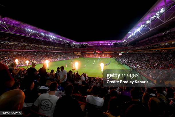 General view is seen during the round 10 NRL match between the Manly Sea Eagles and the Brisbane Broncos at Suncorp Stadium, on May 13 in Brisbane,...