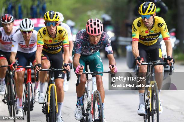 Diego Andres Camargo Pineda of Colombia and Team EF Education - Easypost competes in the breakaway during the 105th Giro d'Italia 2022, Stage 7 a...