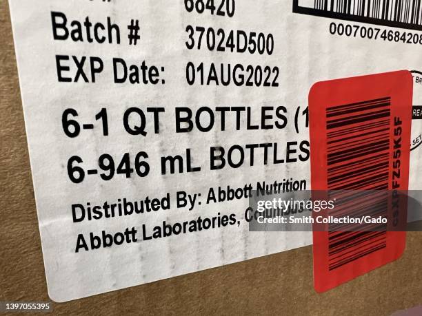 Boxes containing Similac baby formula from Abbott Laboratories are visible in Lafayette, California, May 13, 2022. Shortages of baby formula were...