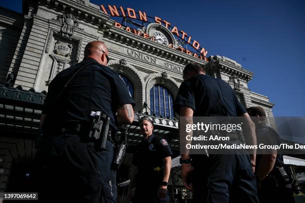 Police Interim Chief Steven Martingano speaks to his staff at Union Station on Thursday, May 13, 2022.