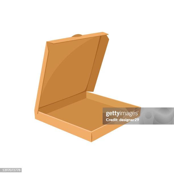 empty pizza box icon. - empty pizza box stock illustrations