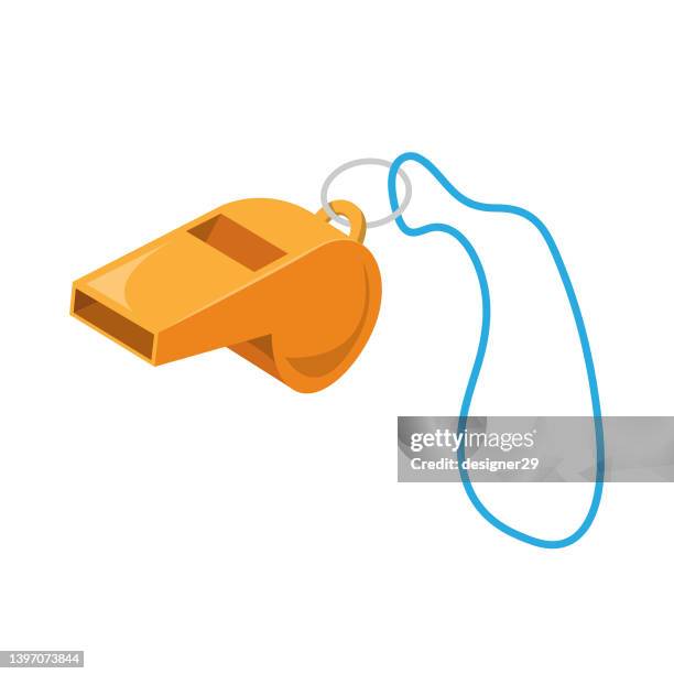 plastic whistle icon. - referee isolated stock illustrations