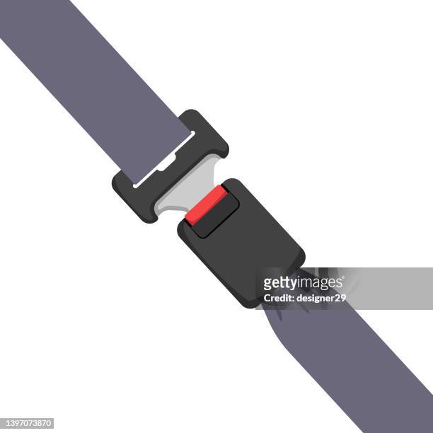 illustrazioni stock, clip art, cartoni animati e icone di tendenza di icona della cintura di sicurezza. - seat belt