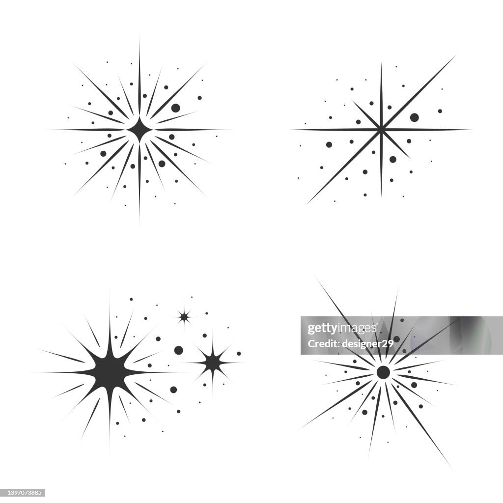 Sparkles Icon Set Vector Design.