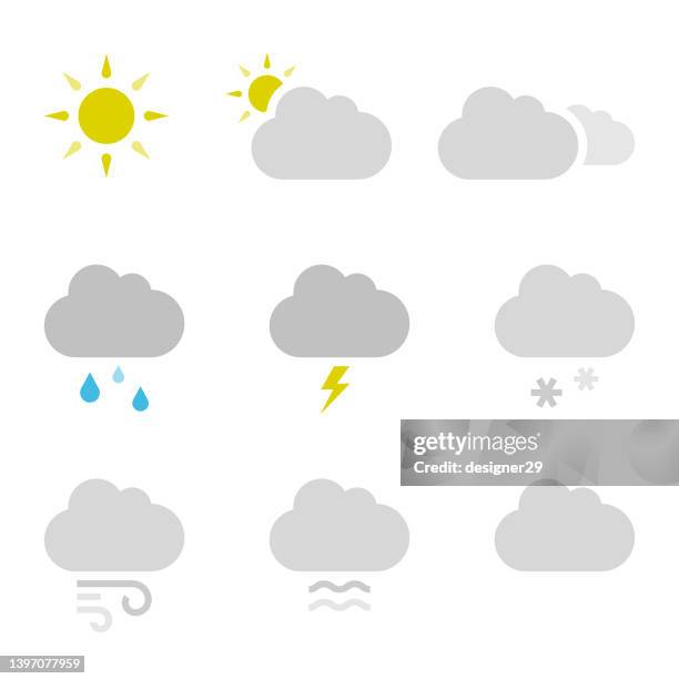 weather icon set. - raindrop stock illustrations