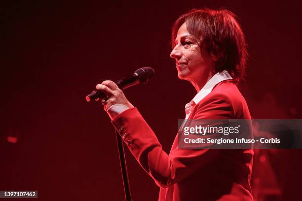 Gianna Nannini performs at Teatro degli Arcimboldi on May 13, 2022 in Milan, Italy.