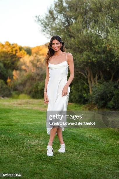 Julia Sidiatman attends the Etam Cruise 2022 Collection at Domaine de Murtoli on May 12, 2022 in Corsica,France.