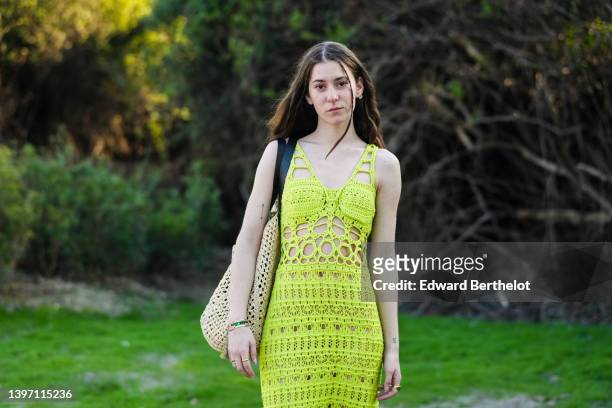 Chloé Ambre Maurin attends the Etam Cruise 2022 Collection at Domaine de Murtoli on May 12, 2022 in Corsica,France.