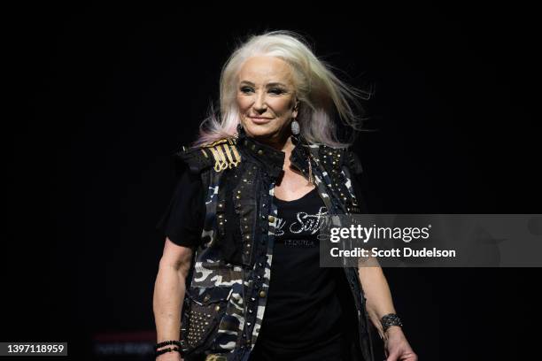 Singer Tanya Tucker performs onstage during Day 1 of the 2022 Stagecoach Festival on April 29, 2022 in Indio, California.