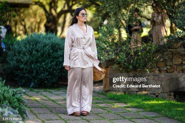 Sandra Rodrigues Pinto attends the Etam Cruise 2022 Collection at Domaine de Murtoli on May 12, 2022 in Corsica,France.