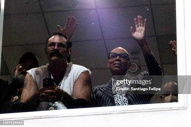 Georges LeBar and RuPaul attend 'RuPaul's Dragcon' at Los Angeles Convention Center on May 13, 2022 in Los Angeles, California.