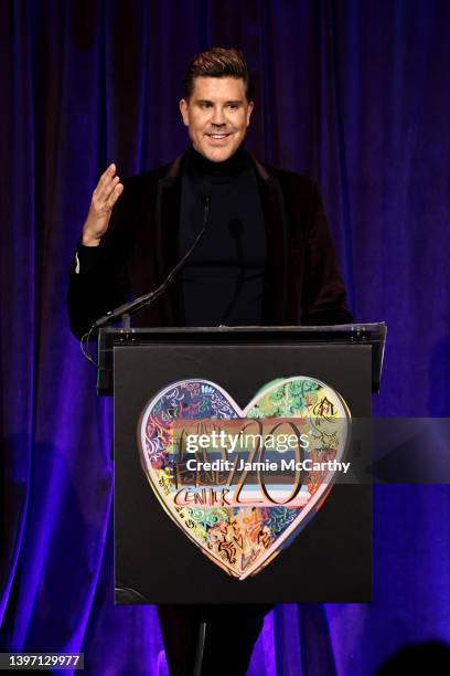 Fredrik Eklund speaks onstage during the 2022 Ali Forney Center's "A Place At The Table" Gala at Cipriani Wall Street on May 13, 2022 in New York...