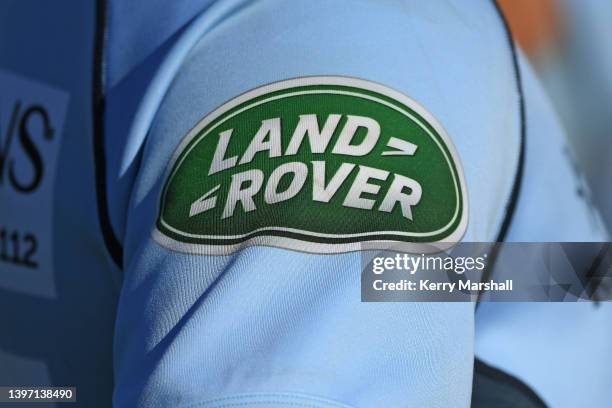 Land Rover logo, Schoolboys XV match between Napier Boys High School and Wellington College on May 14, 2022 in Napier, New Zealand.