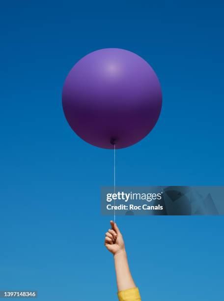 helium balloon - purple skirt bildbanksfoton och bilder