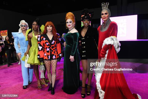 Cast members The Vivienne, Shea Couleé, Trinity The Tuck, Jinkx Monsoon, Monét X Change and Raja of "RuPaul's Drag Race All Stars" Season 7 attend...