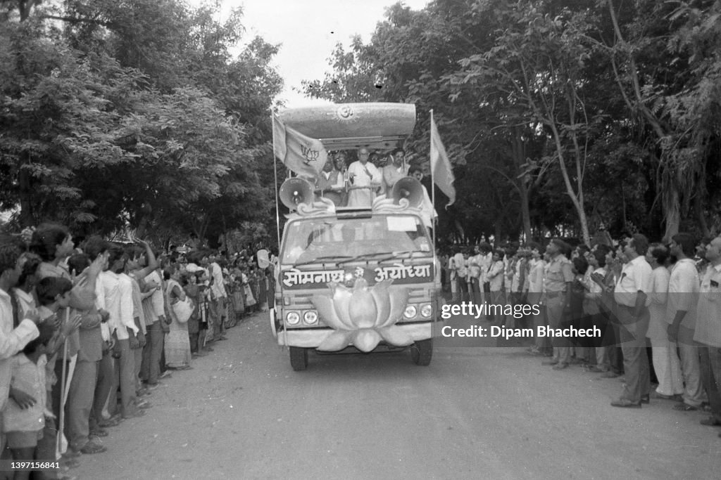 Lal Krishna Advani - Ram Rathyatra - Dhiolka -Ahmedabad - Gujarat - 1990