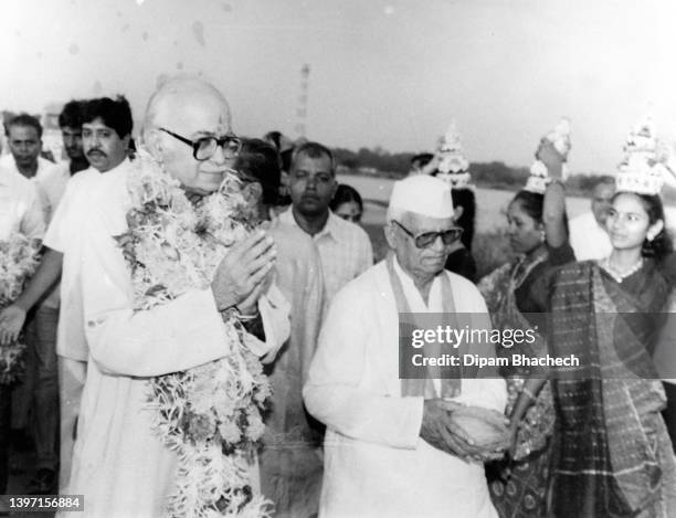 Lal Krishna Advani on Election Rally in Ahmedabad Gujarat India on 3rd May 1981.
