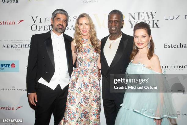 Verdi Contente, Silvia Frieser, Michael Spinks and Jean Shafiroff attend the 66th Viennese Opera Ball at Cipriani 42nd Street on May 13, 2022 in New...