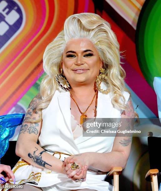 Baga Chipz attends RuPaul's DragCon at Los Angeles Convention Center on May 13, 2022 in Los Angeles, California.