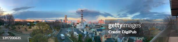 panoramic view from the observation terrace in nogeyama park - hill station stock pictures, royalty-free photos & images