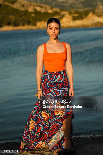 Sandra Fennou attends the Etam Cruise 2022 Collection at Domaine de Murtoli on May 12, 2022 in Corsica,France.