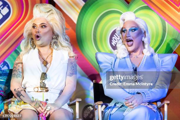 Baga Chipz and The Vivienne attends RuPaul's Los Angeles DragCon at Los Angeles Convention Center on May 13, 2022 in Los Angeles, California.