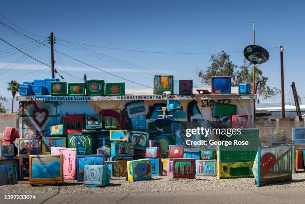 This former bustling beach community on the eastern shore of the Salton Sea has reinvented itself as an electic art colony comprised of burned out...