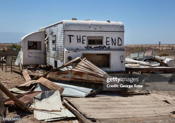 This former bustling beach community on the eastern shore of the Salton Sea has reinvented itself as an electic art colony comprised of burned out...