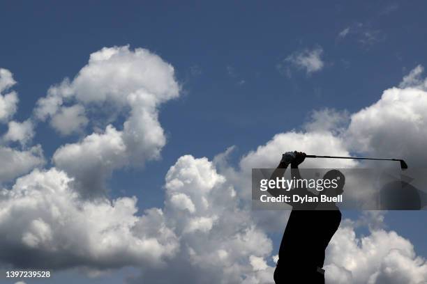 Padraig Harrington of Ireland plays his shot from the seventh tee during the third round of the Regions Tradition at Greystone Golf and Country Club...
