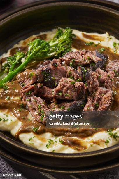 braised ox tail ragu - roast beef dinner stock pictures, royalty-free photos & images