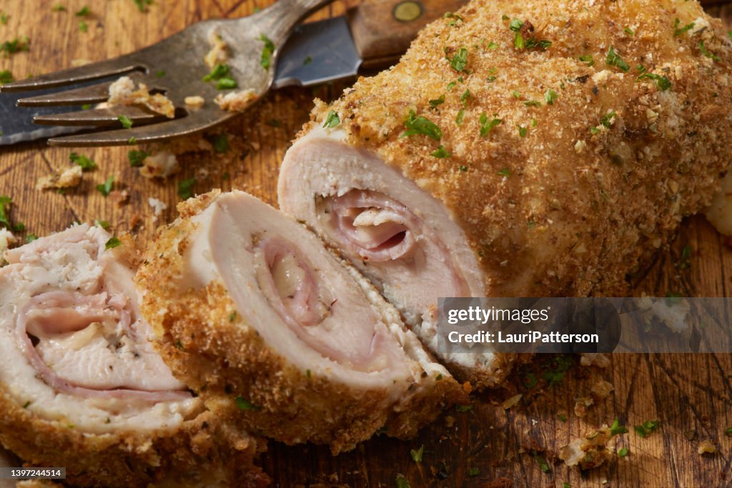 Frango assado crocante Cordon Bleu
