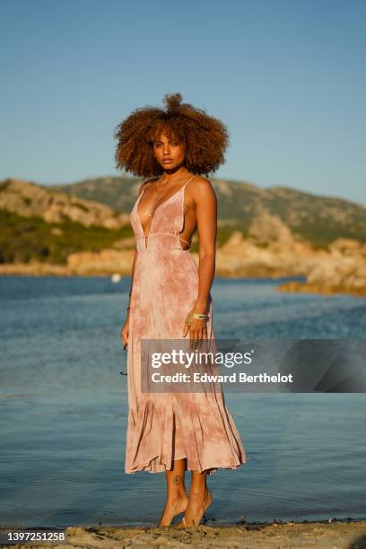 Alicia Aylies attends the Etam Cruise 2022 Collection at Domaine de Murtoli on May 12, 2022 in Corsica,France.