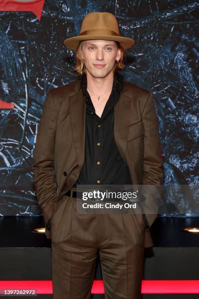 Jamie Campbell Bower attends Netflix's "Stranger Things" Season 4 Premiere at Netflix Brooklyn on May 14, 2022 in Brooklyn, New York.