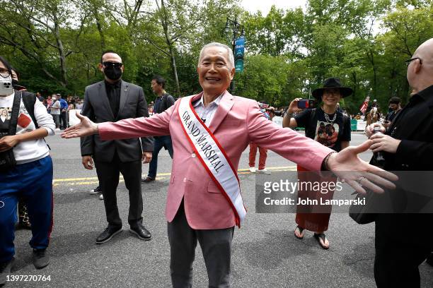 George Takei participates in the Inaugural Japan Parade on May 14, 2022 in New York City.