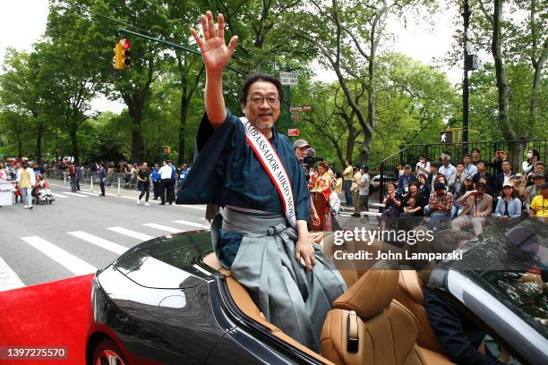 Ambassador and Counsul General of Japan in New York Mikio Moriparticipates in the Inaugural Japan Parade on May 14, 2022 in New York City.