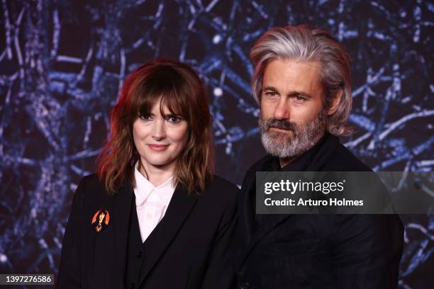 Winona Ryder and Scott Mackinlay Hahn attend Netflix's "Stranger Things" Season 4 Premiere at Netflix Brooklyn on May 14, 2022 in Brooklyn, New York.