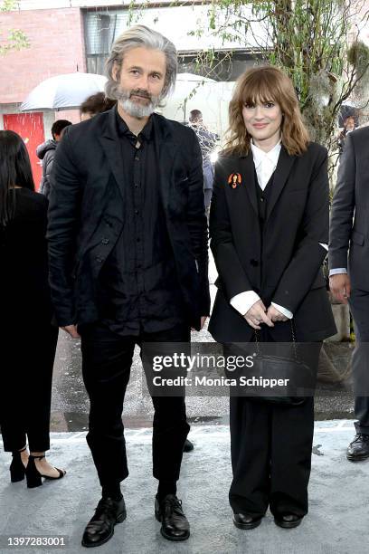 Scott Mackinlay Hahn and Winona Ryder attend Netflix's "Stranger Things" Season 4 New York Premiere at Netflix Brooklyn on May 14, 2022 in Brooklyn,...